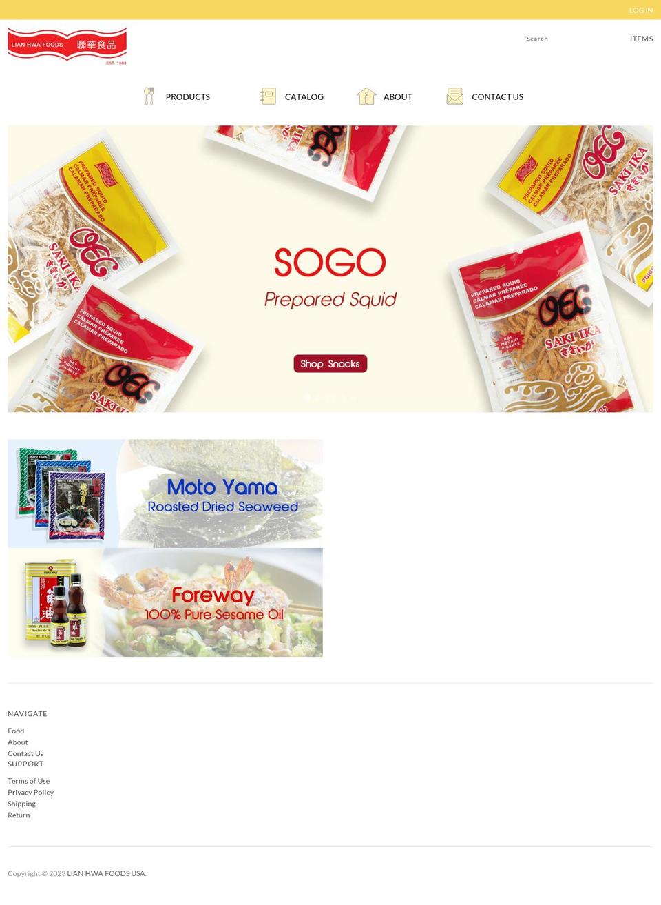 lh-foods.com — Shopify storefront screenshot