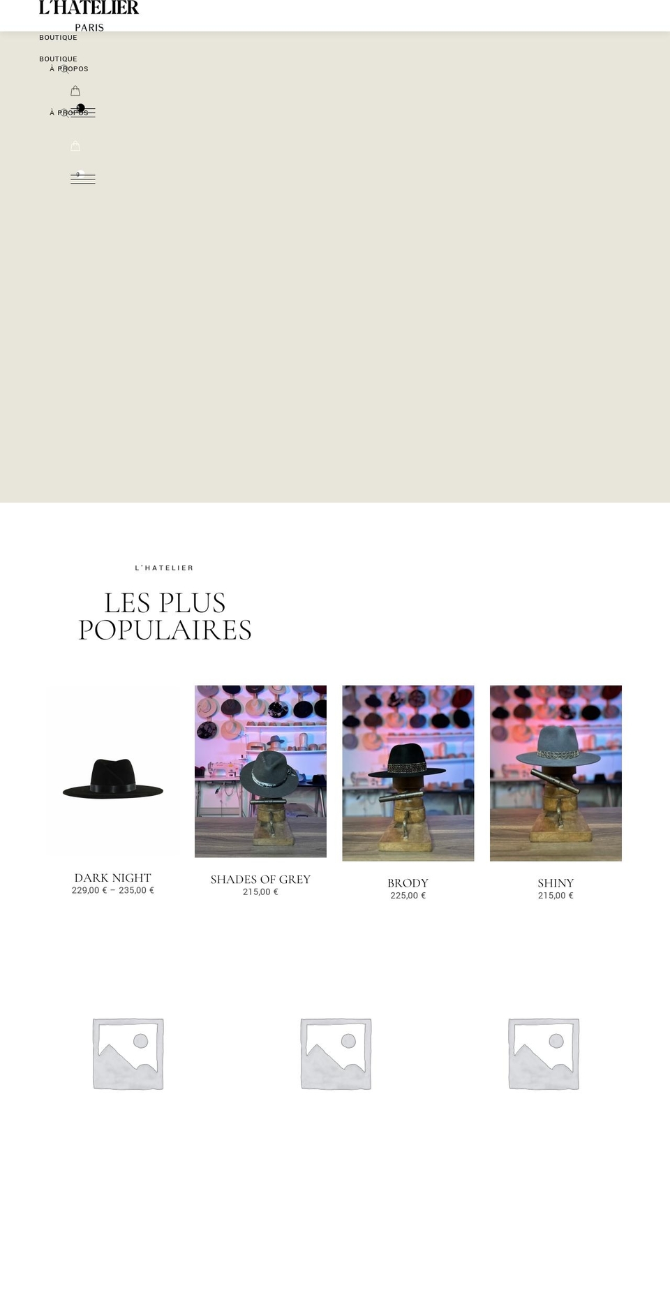lhatelier.com — Shopify storefront screenshot