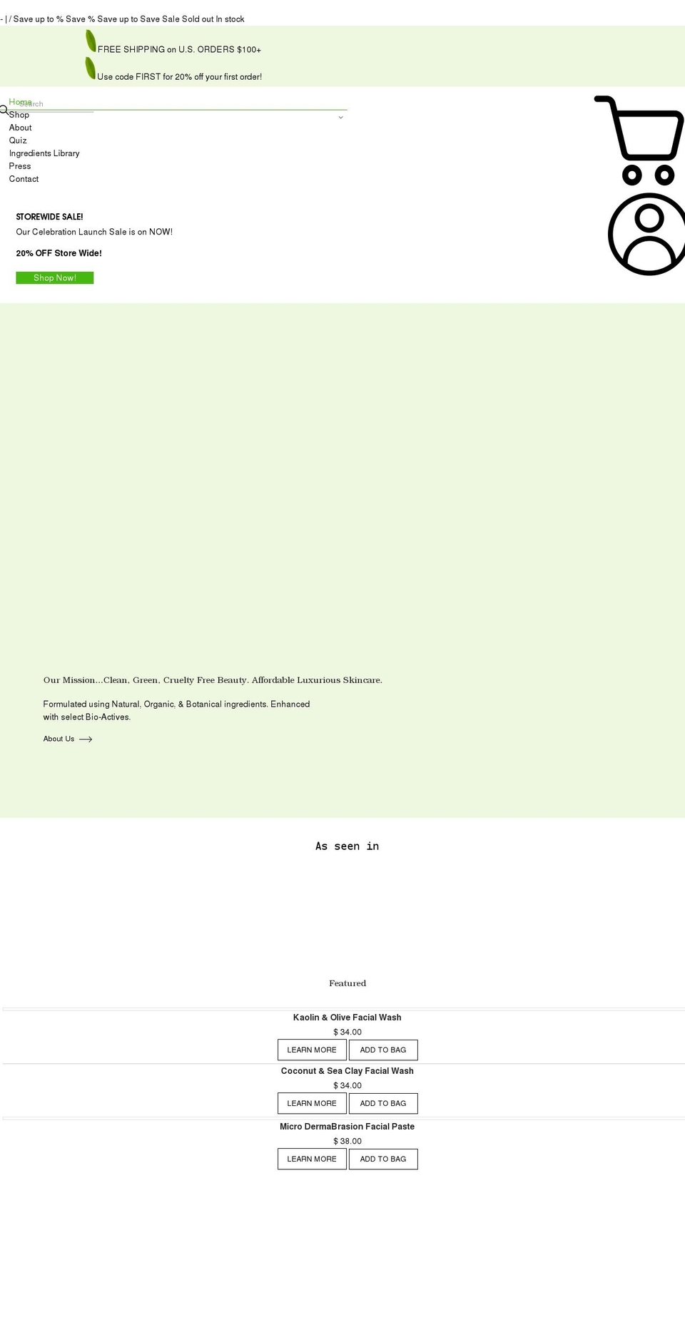 lhbskin.com — Shopify storefront screenshot