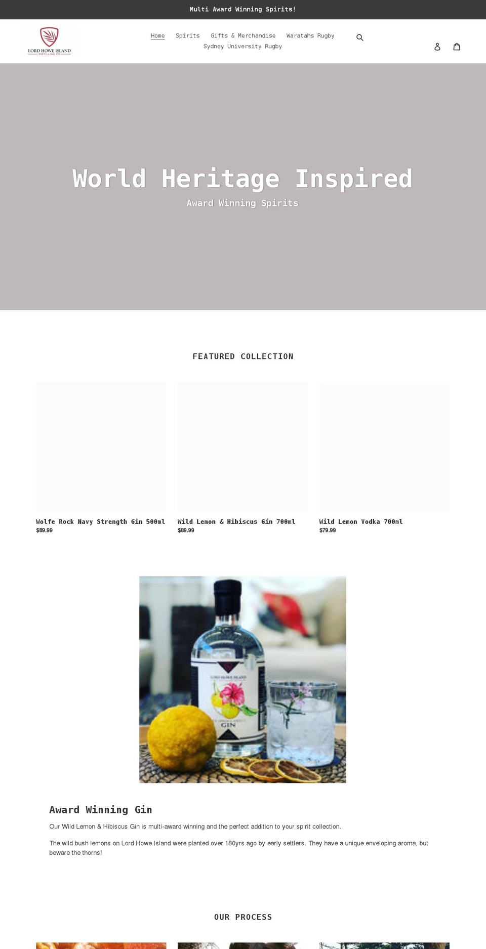 lhidistillingco.com.au shopify website screenshot