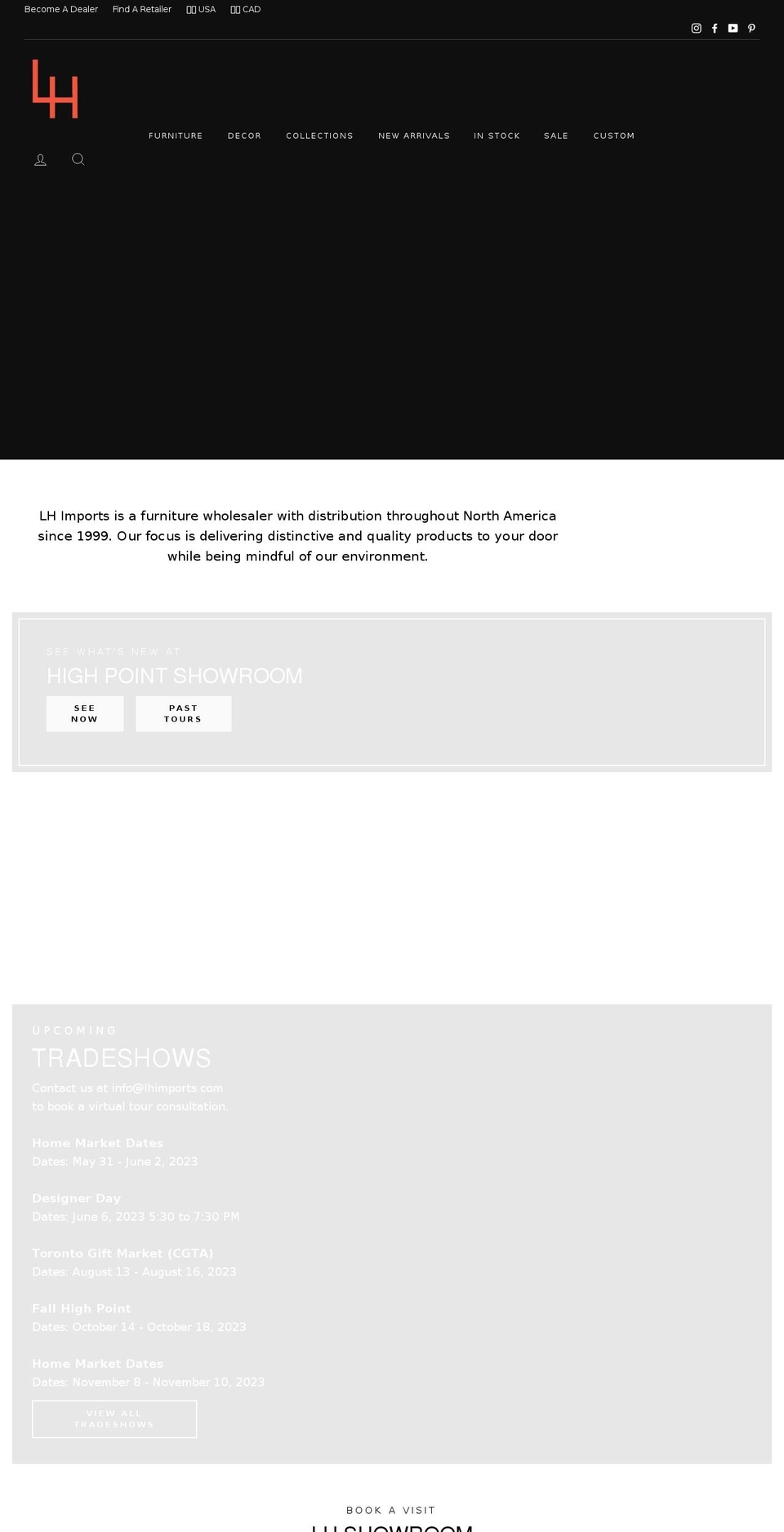 lhimports.myshopify.com shopify website screenshot