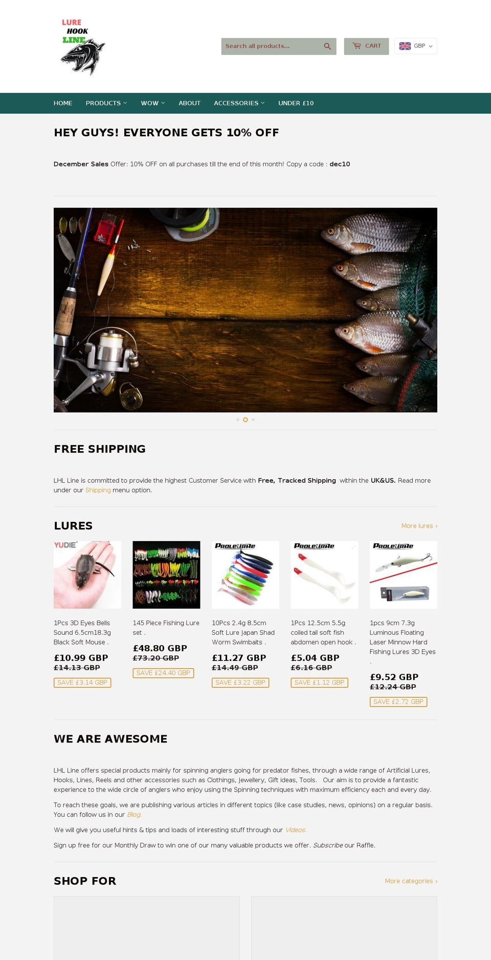 lhlline.com — Shopify storefront screenshot