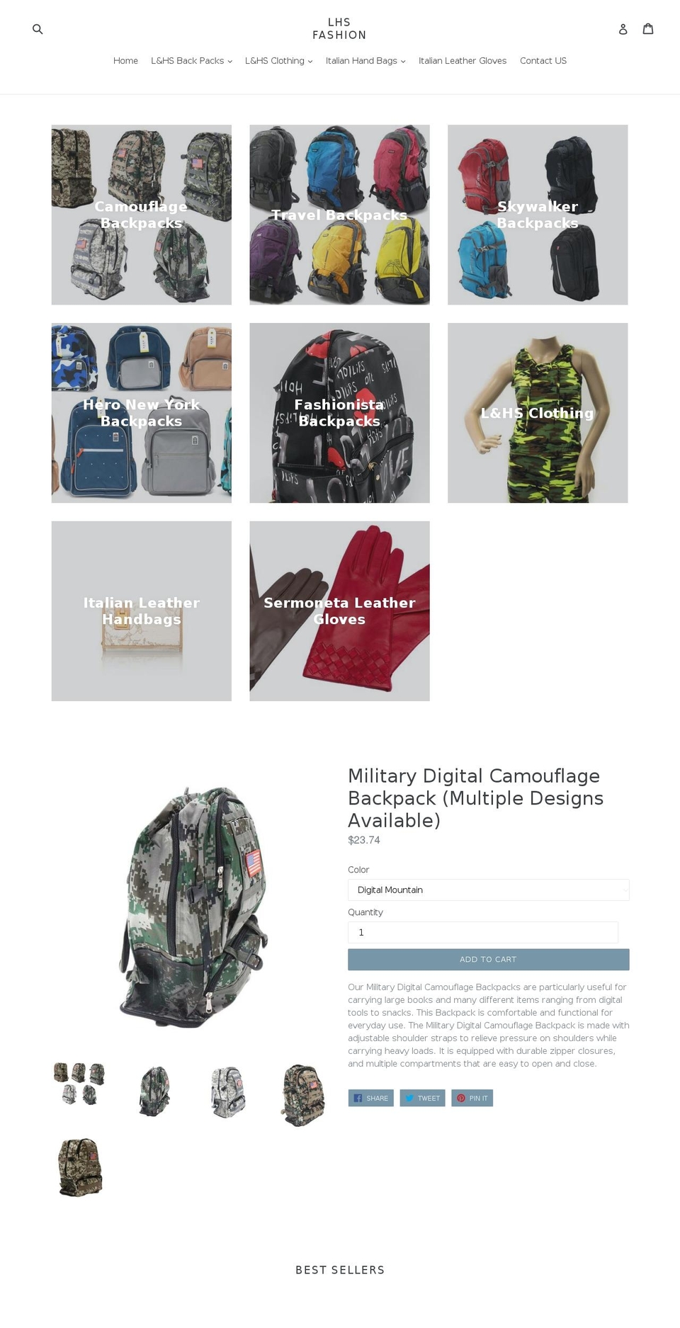 lhsfashion.com — Shopify storefront screenshot