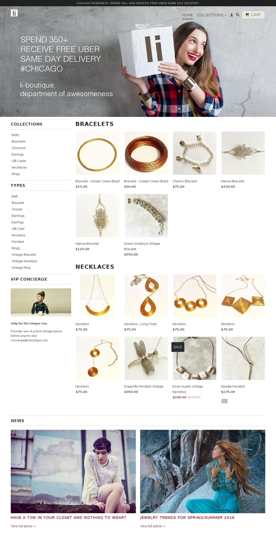 li-boutique.com shopify website screenshot