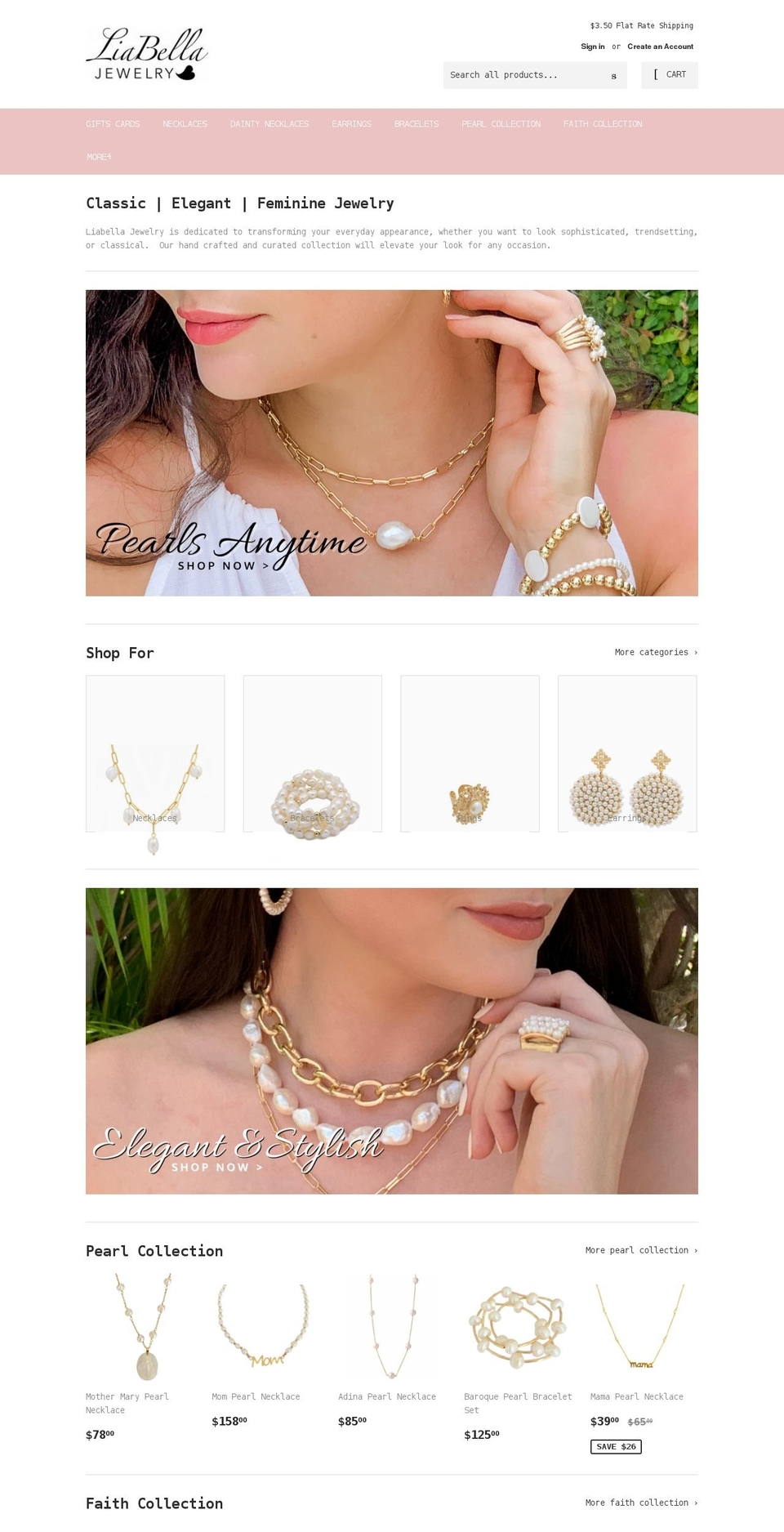 liabellajewelry.com shopify website screenshot