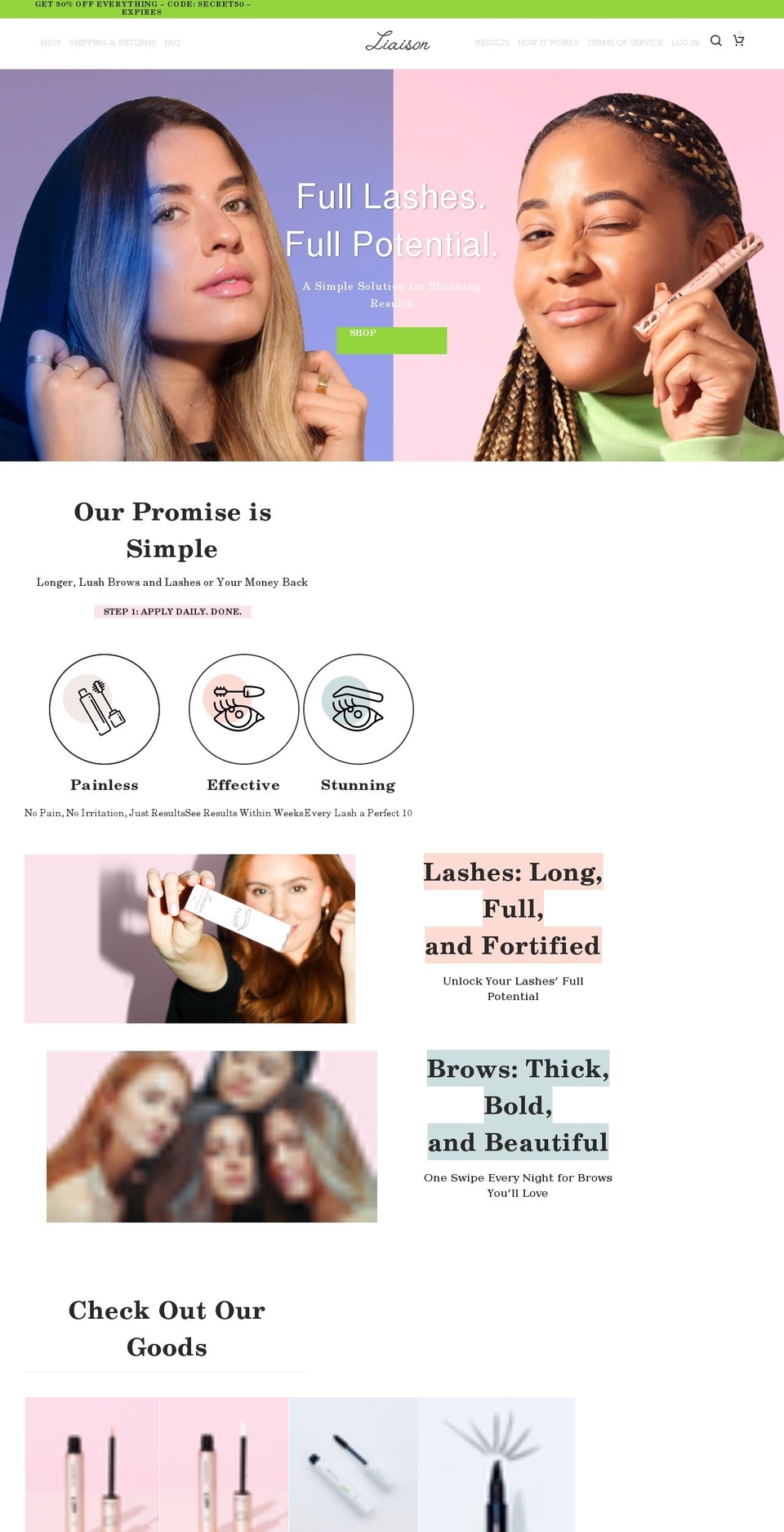 mastermain Shopify theme site example liaisoneyes.com