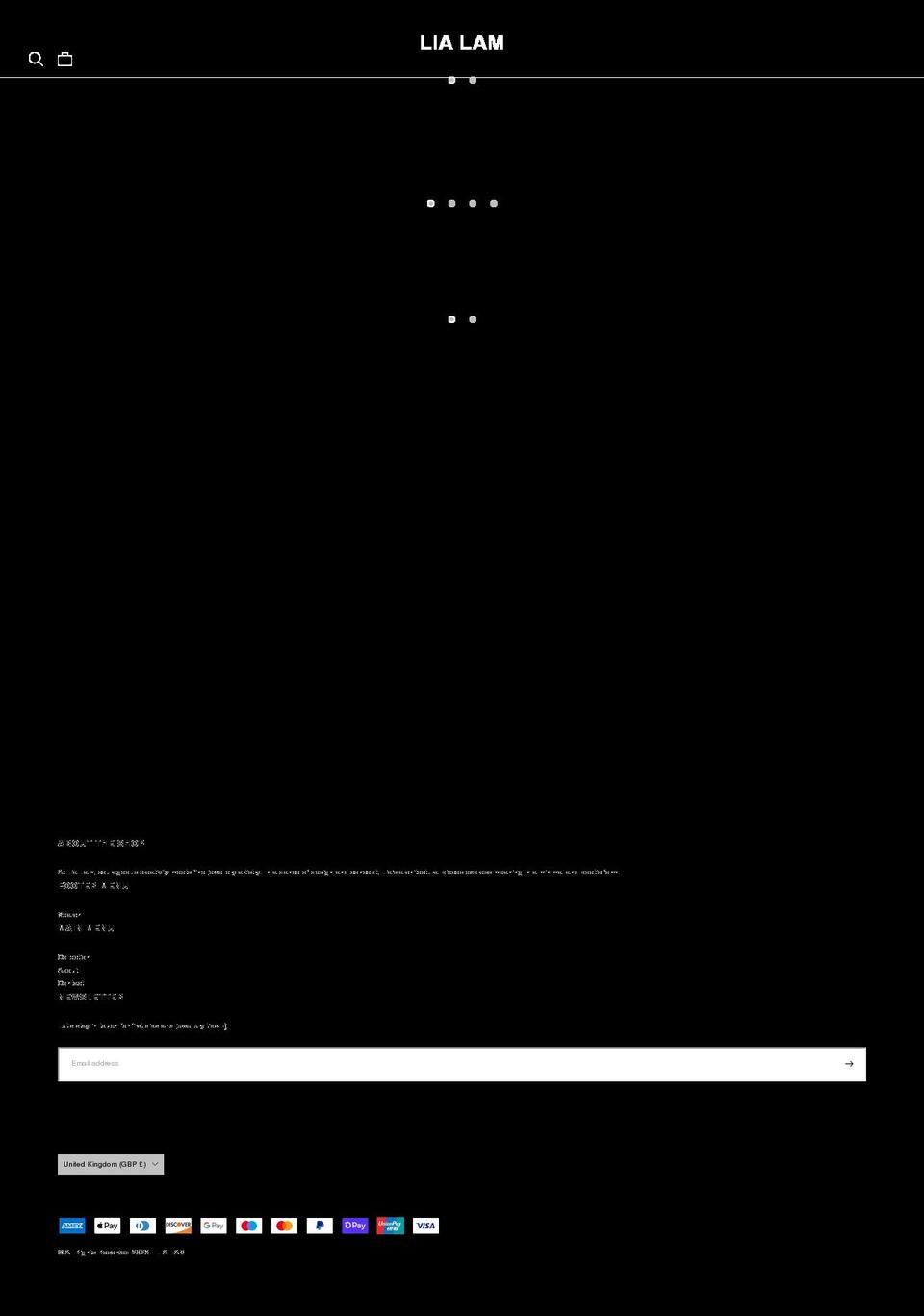 lialam.com shopify website screenshot