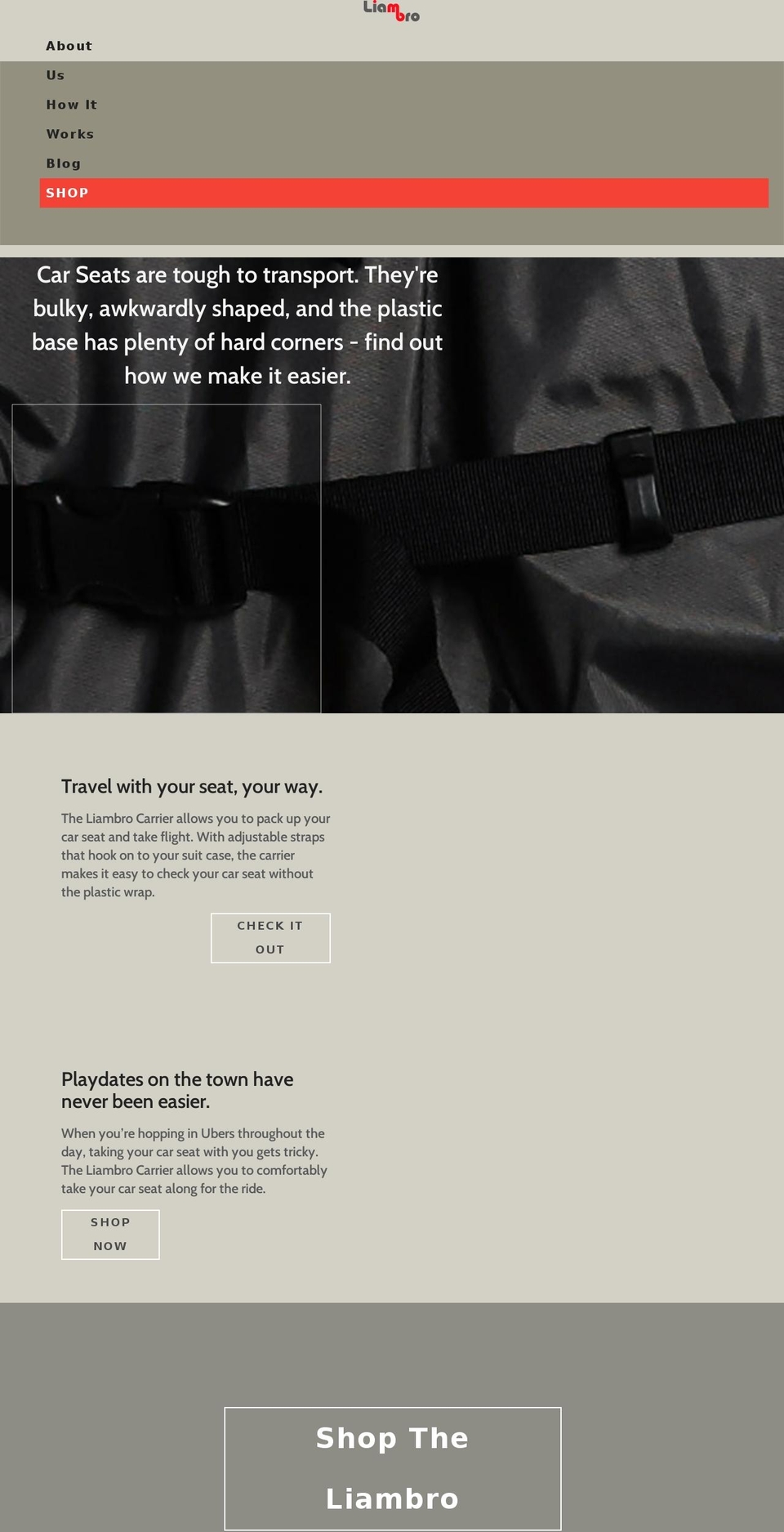 liambro.com shopify website screenshot