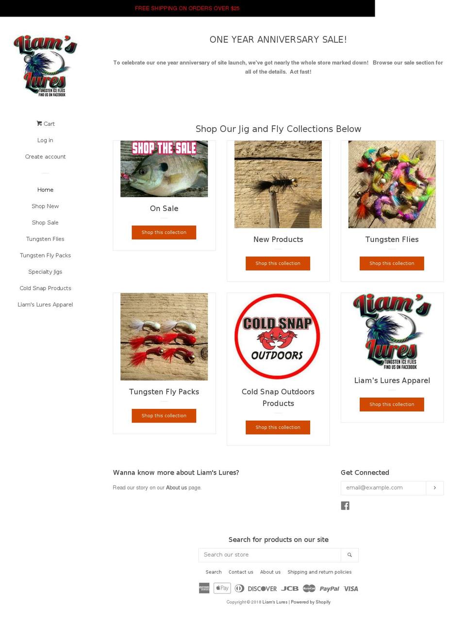 liamslures.com — Shopify storefront screenshot