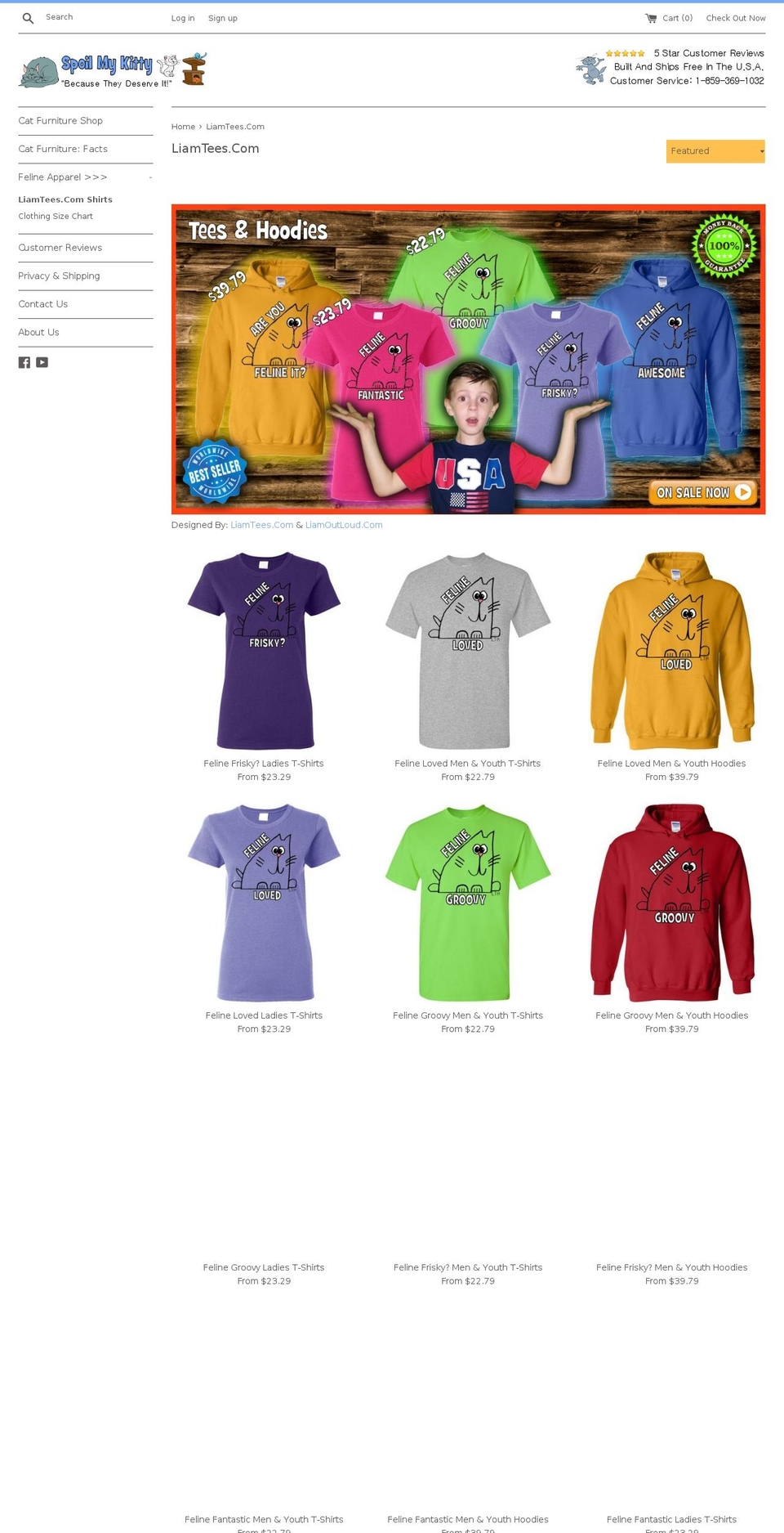 liamtees.com — Shopify storefront screenshot