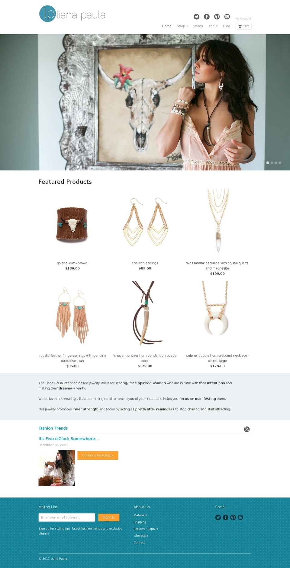 lianapaula.com shopify website screenshot