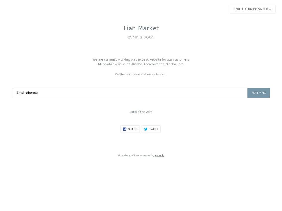 lianmarket.com — Shopify storefront screenshot