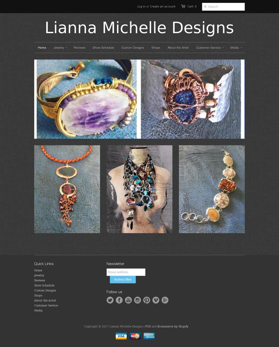 liannamichelledesigns.com shopify website screenshot
