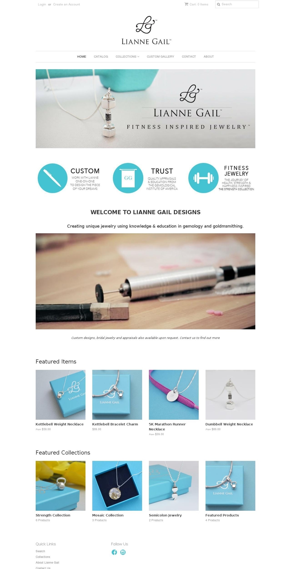 liannegail.com shopify website screenshot