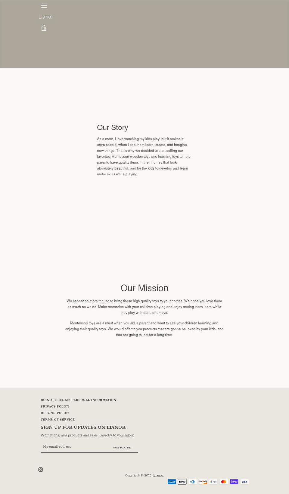 lianor.com shopify website screenshot