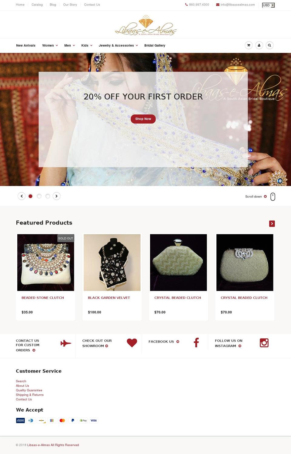 libaasealmas.com shopify website screenshot