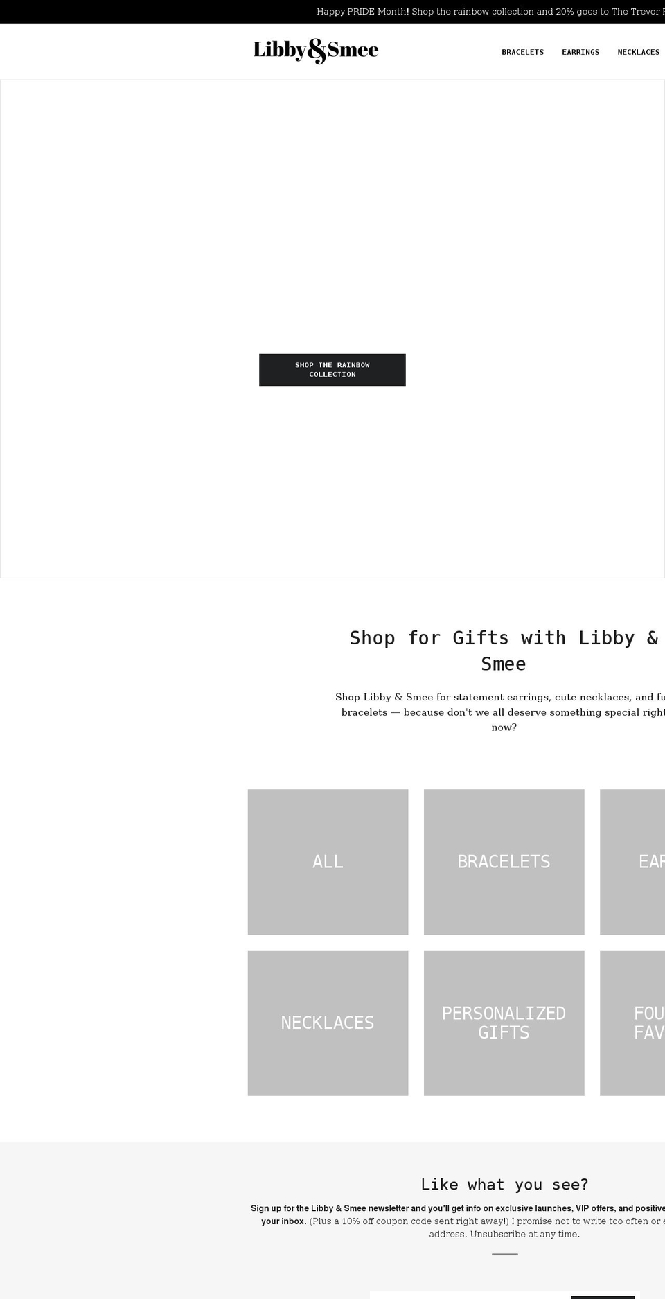 libbyandsmee.com shopify website screenshot