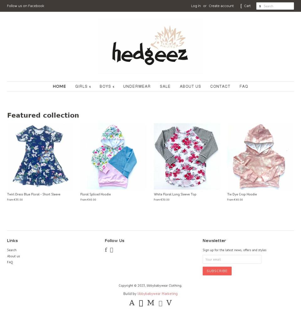 libbybabywear.com shopify website screenshot