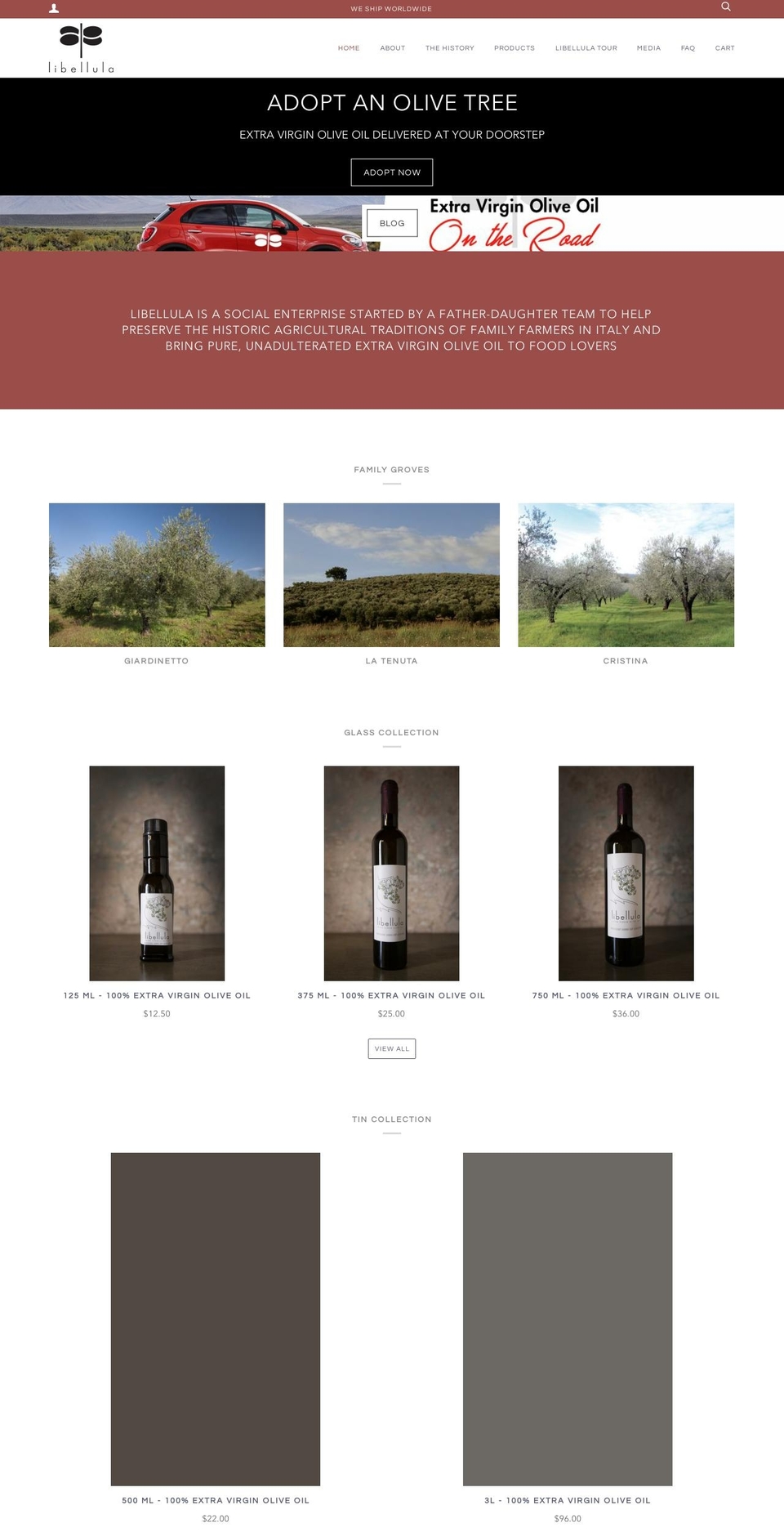 libelluladopt.com shopify website screenshot