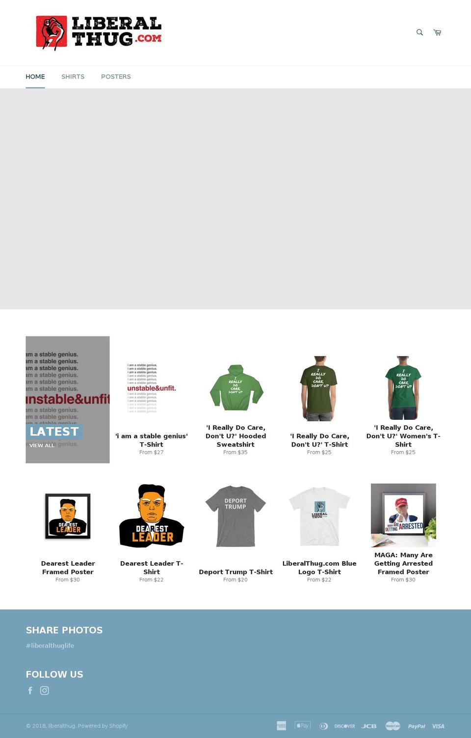 liberalthug.com — Shopify storefront screenshot