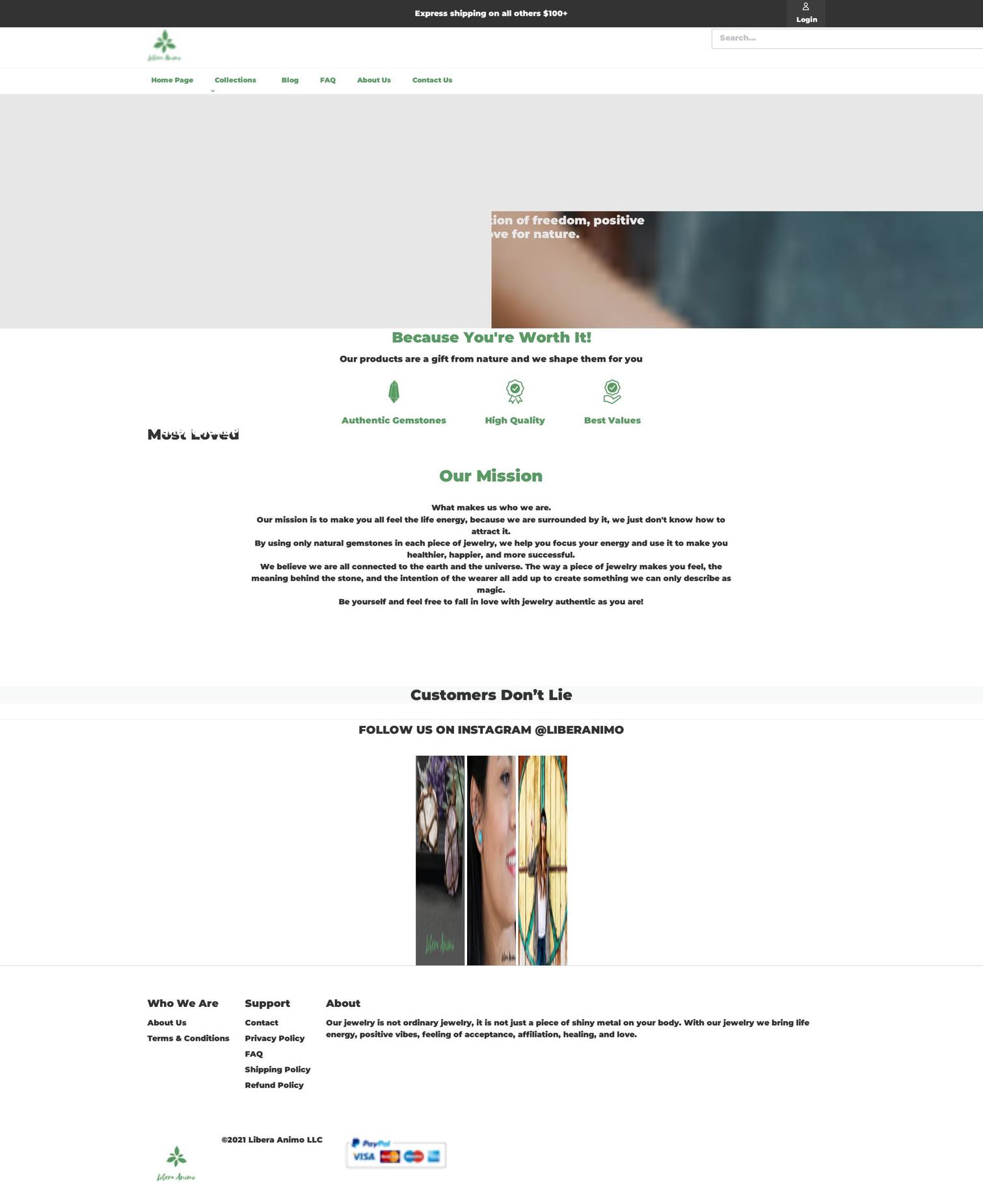 liberanimo.com shopify website screenshot