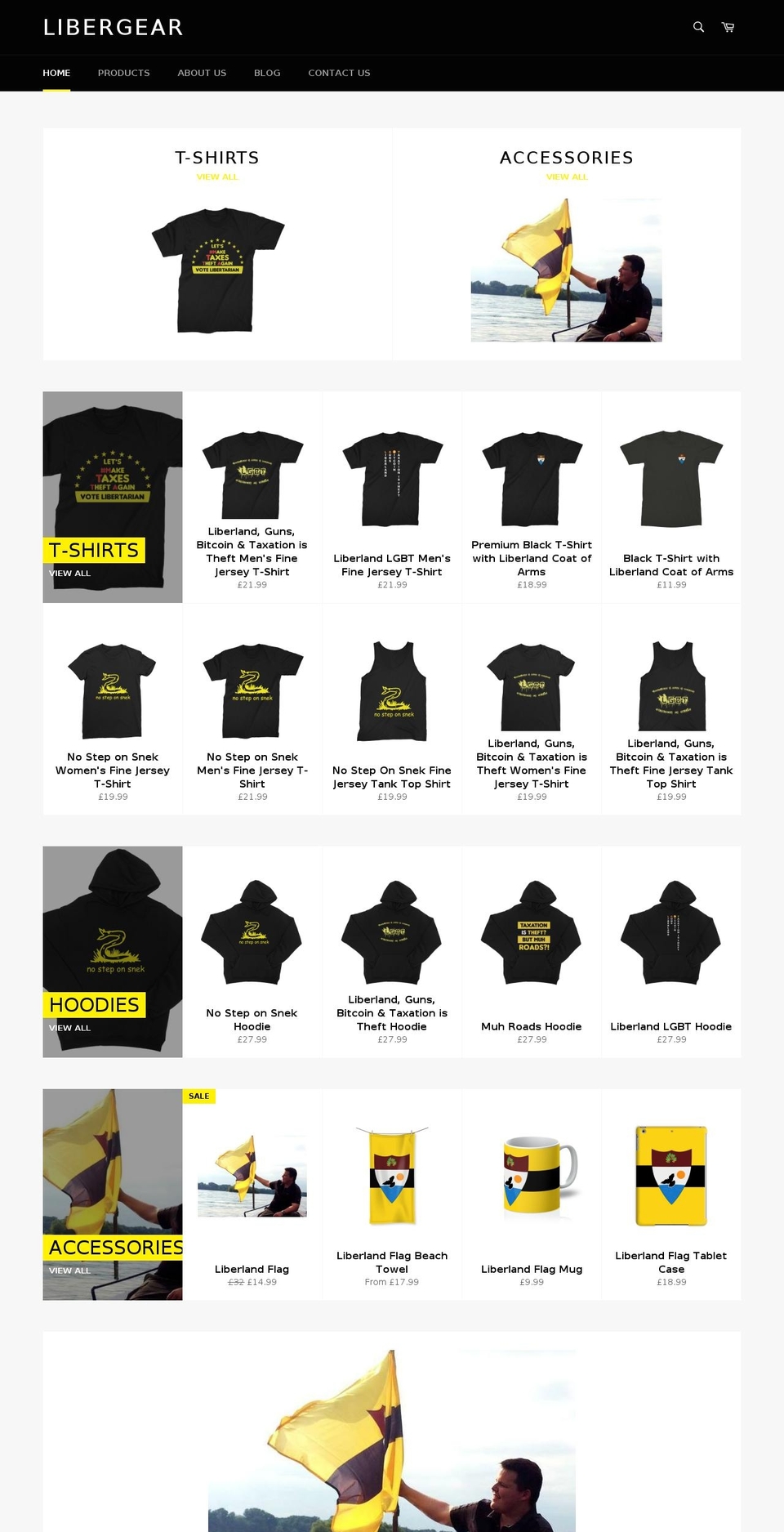libergear.com — Shopify storefront screenshot
