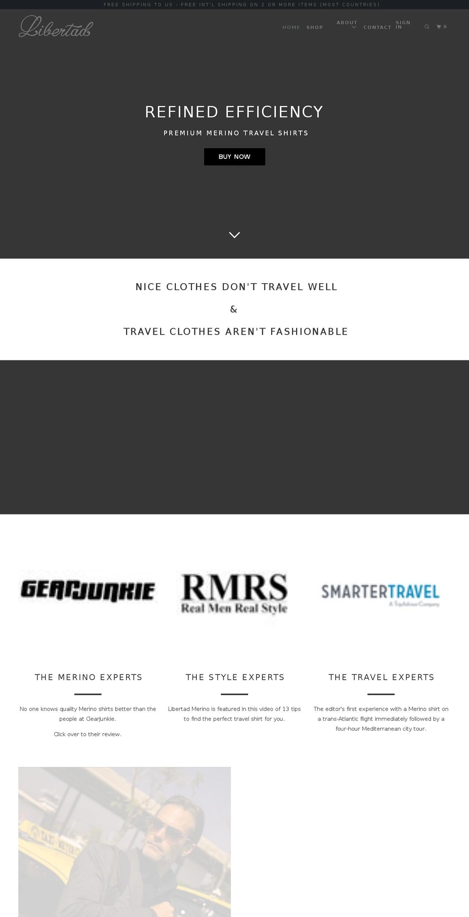 libertadapparel.com shopify website screenshot