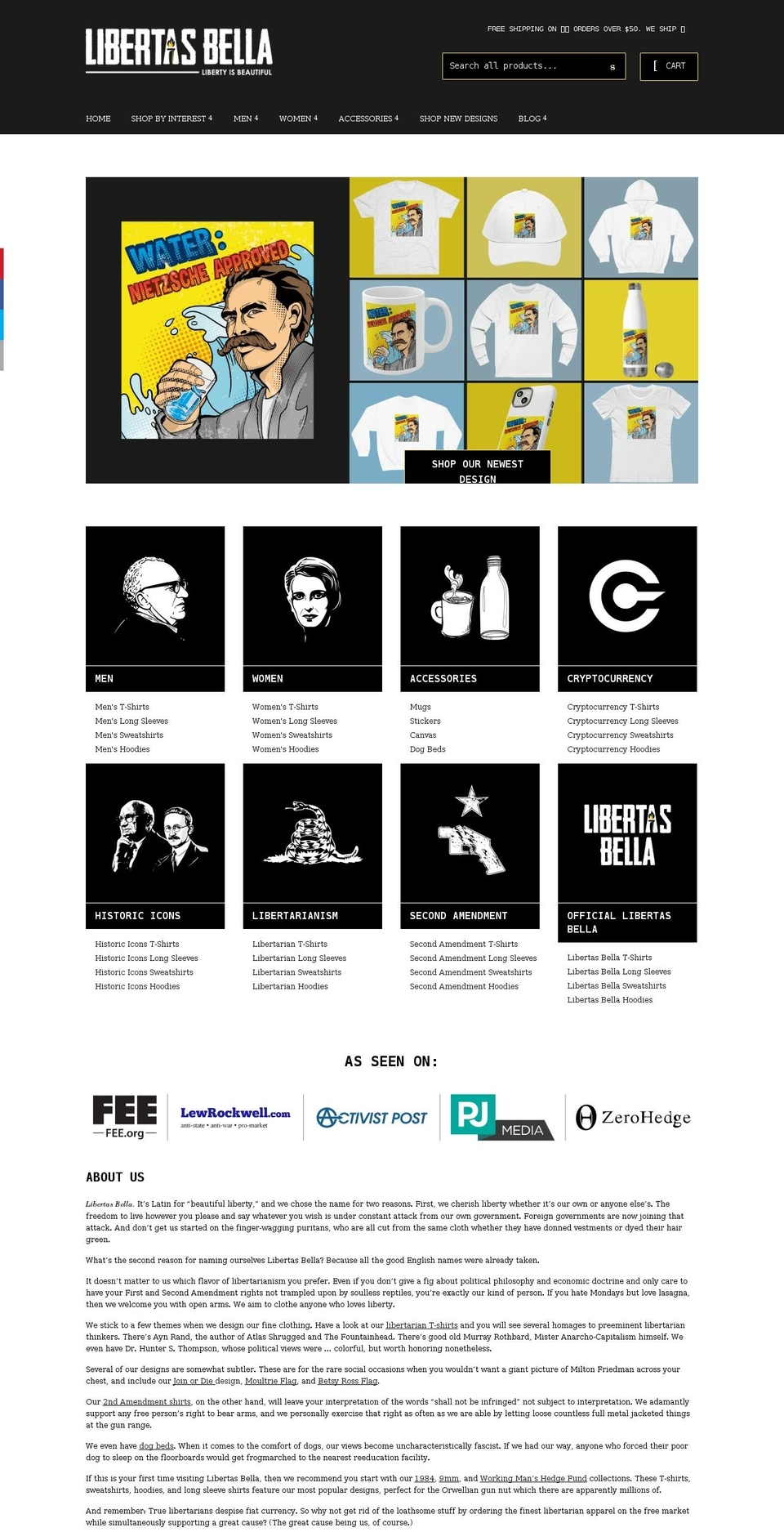 libertasbella.com shopify website screenshot