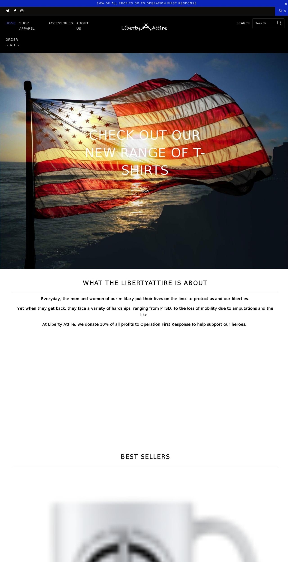 libertyattire.com — Shopify storefront screenshot