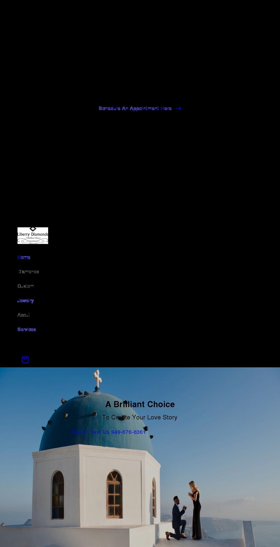 libertydiamonds.com shopify website screenshot
