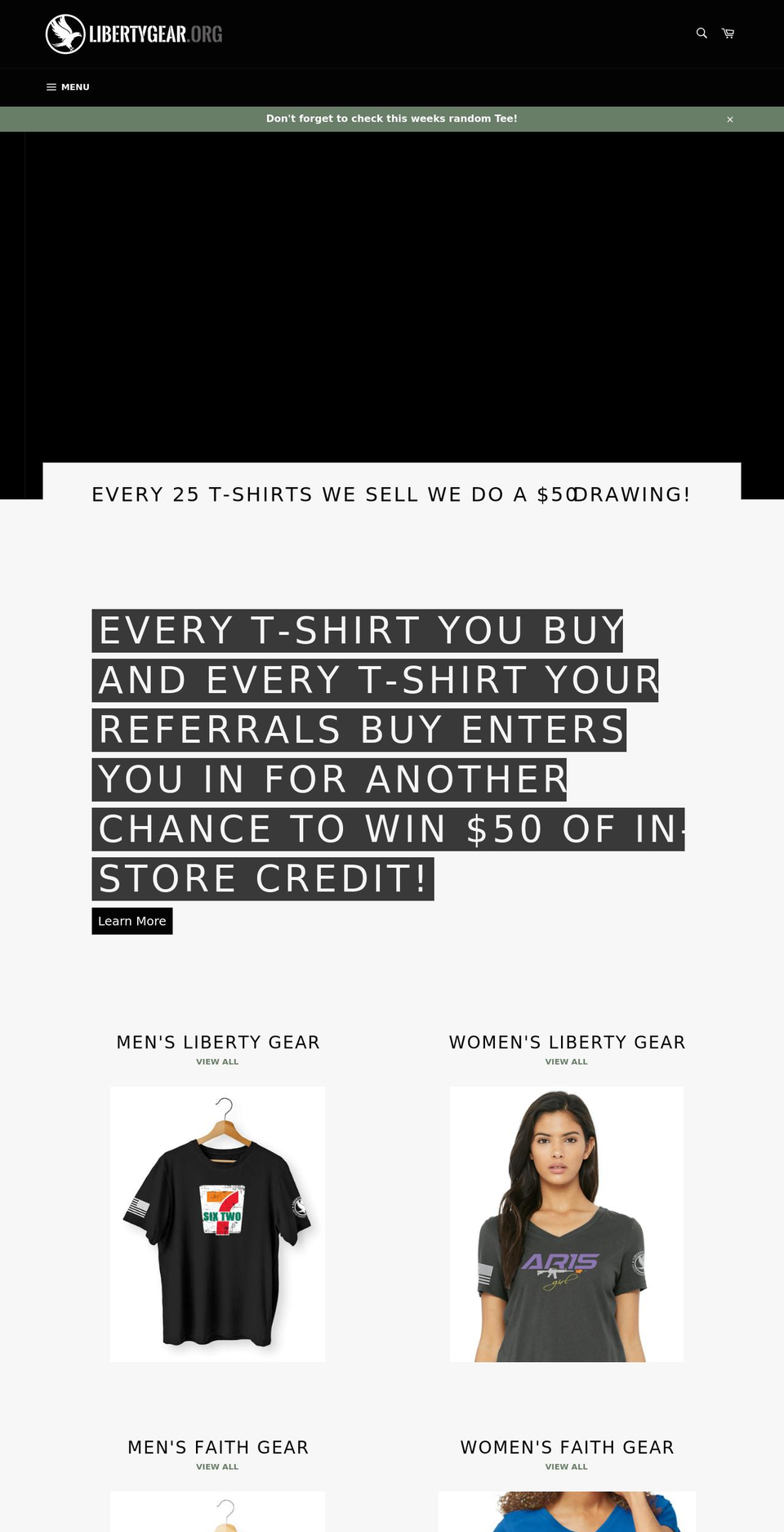 libertygear.org shopify website screenshot