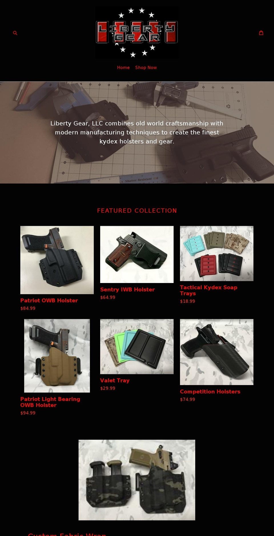 libertygearllc.com — Shopify storefront screenshot