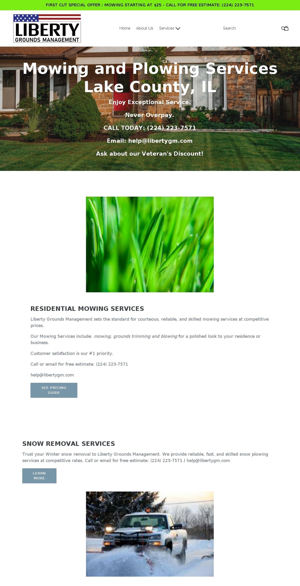 libertygm.com — Shopify storefront screenshot