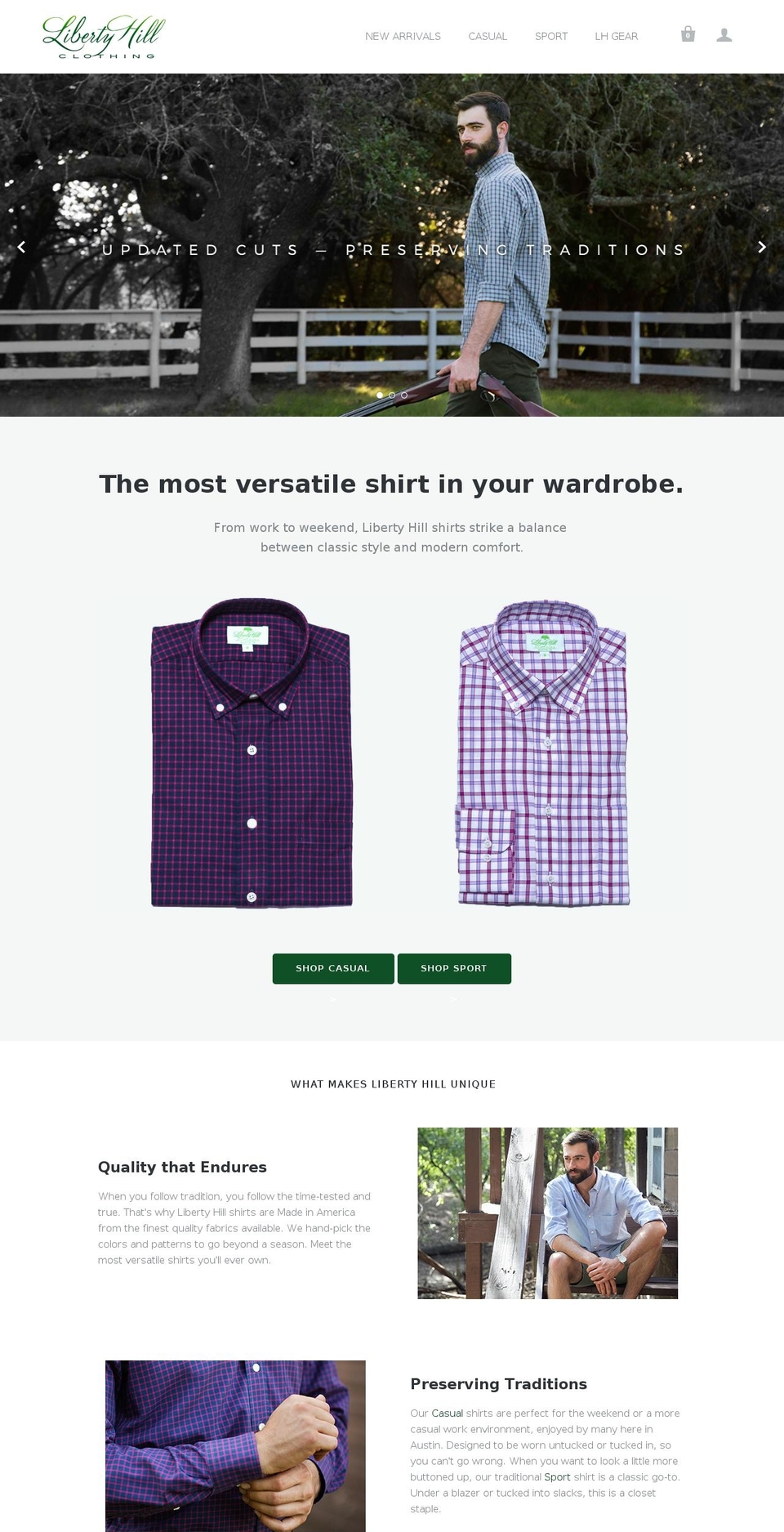 libertyhillclothing.com shopify website screenshot