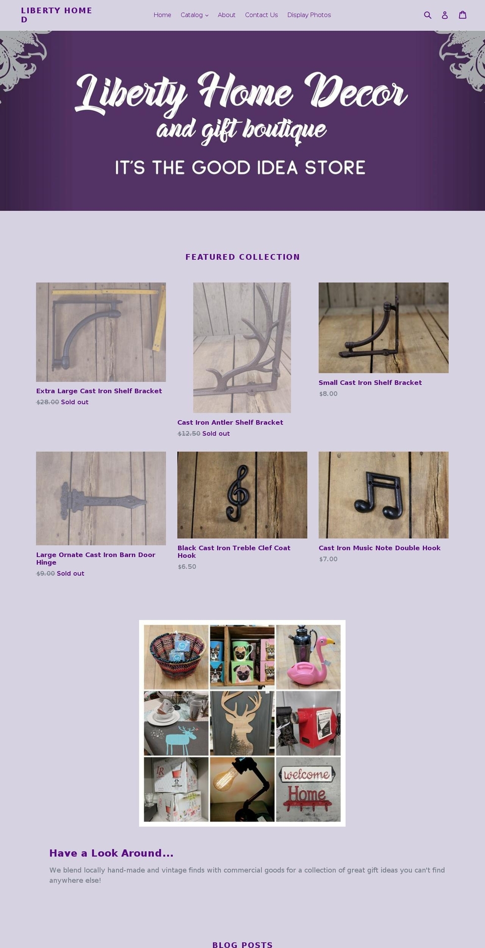 libertyhomedecor.com — Shopify storefront screenshot
