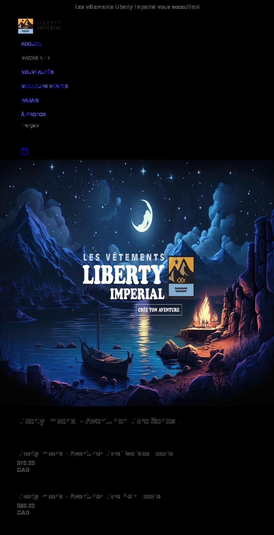 libertyimperial.com shopify website screenshot