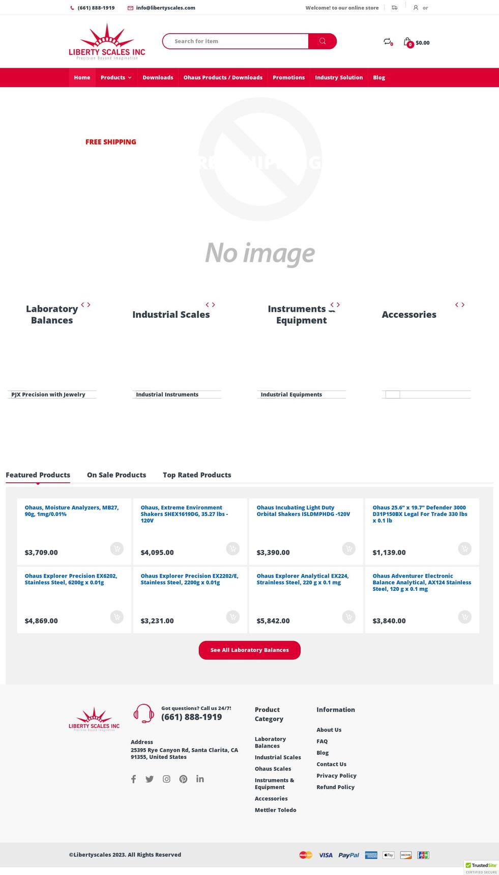 libertyscales.com shopify website screenshot