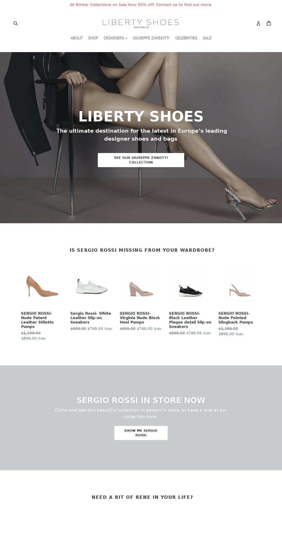 libertyshoesaustralia.com shopify website screenshot