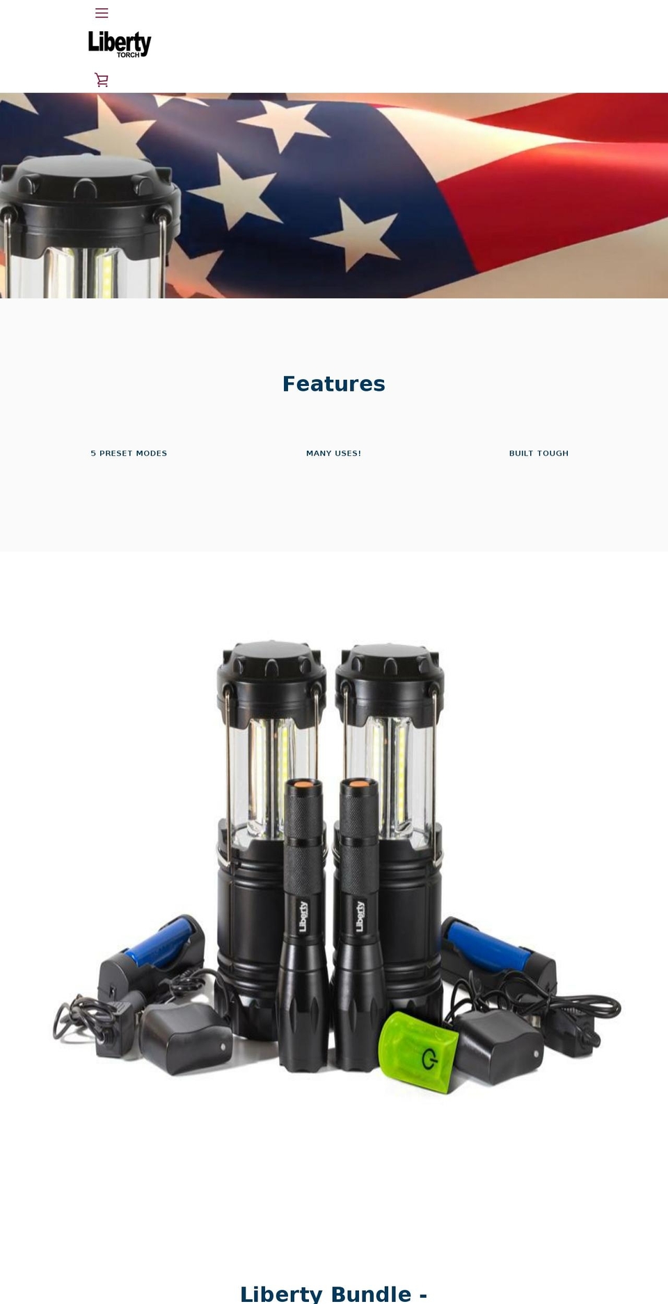 libertytorchlight.com — Shopify storefront screenshot