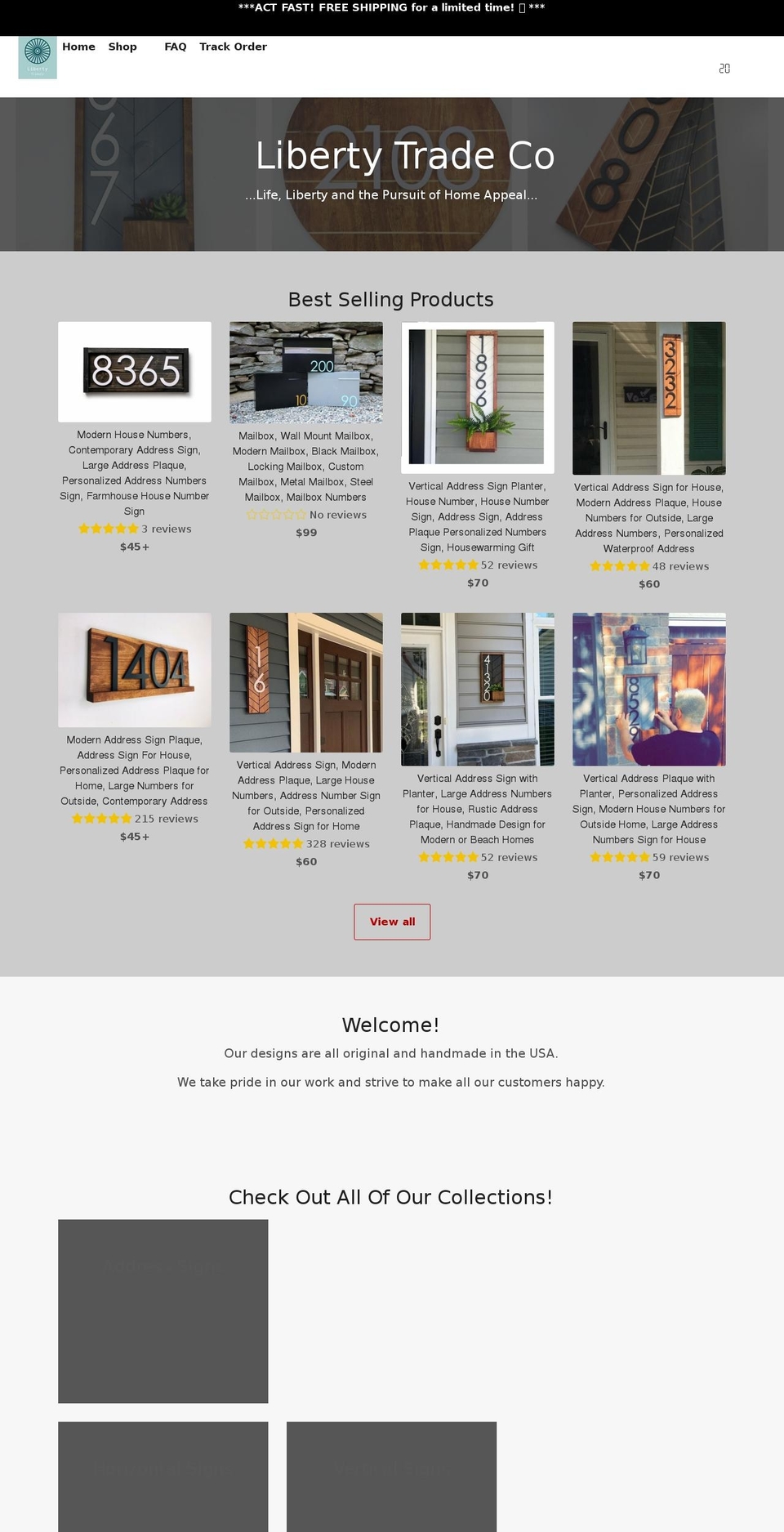 libertytradeco.com shopify website screenshot