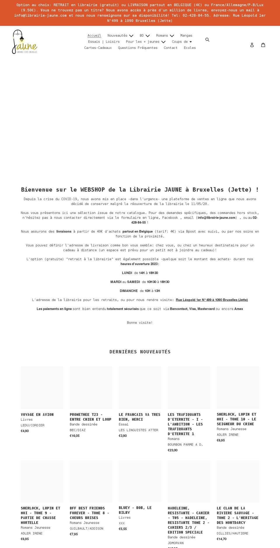 librairie-jaune.shop shopify website screenshot