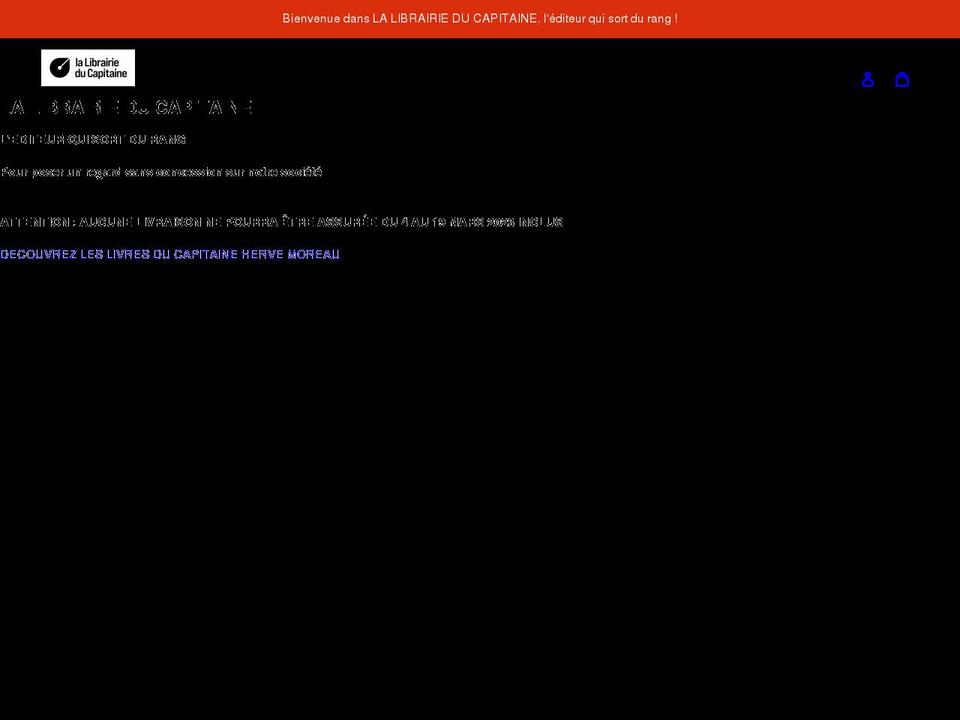 librairieducapitaine.com shopify website screenshot