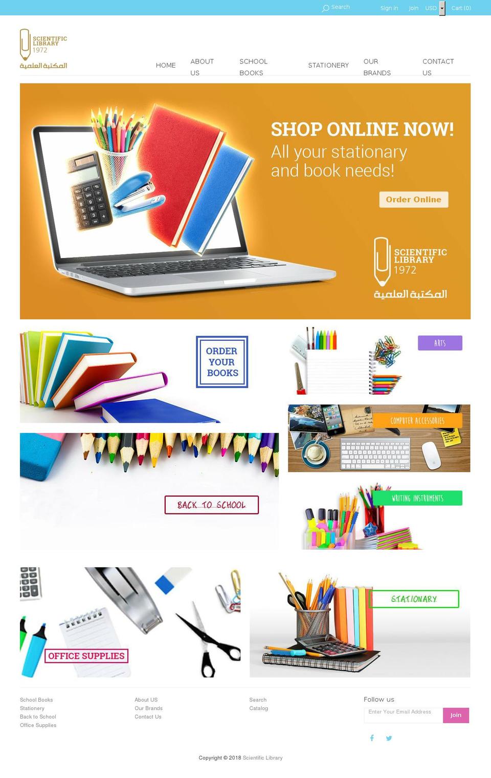 librairiescientifique.com — Shopify storefront screenshot