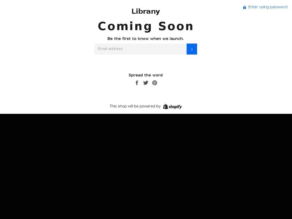 librany.com — Shopify storefront screenshot