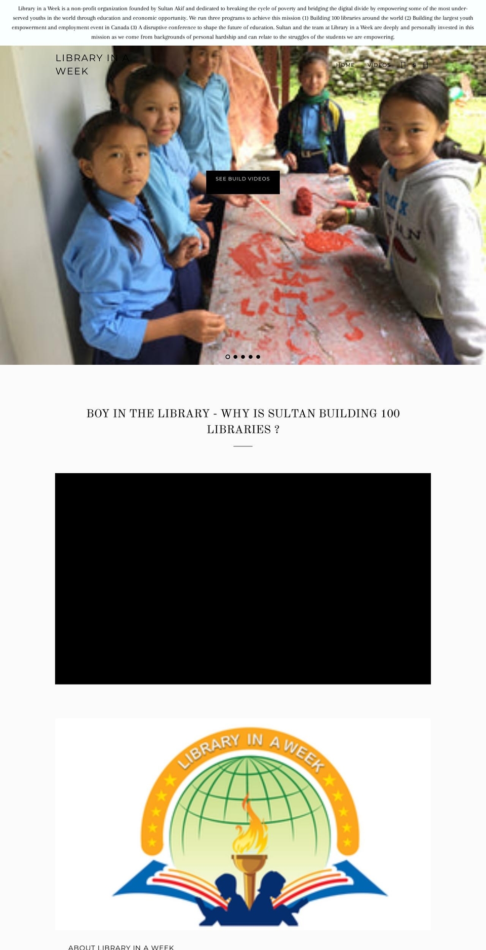 libraryinaweek.com — Shopify storefront screenshot