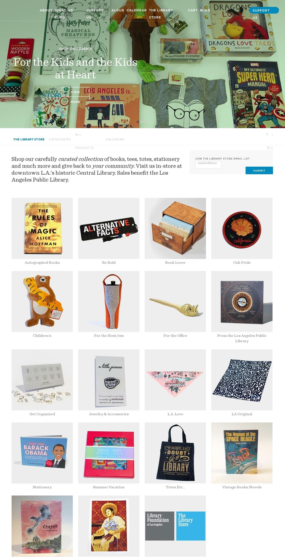 librarystore.org shopify website screenshot