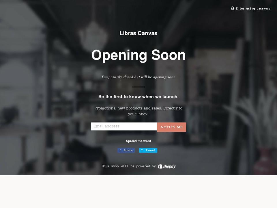 librascanvas.com shopify website screenshot