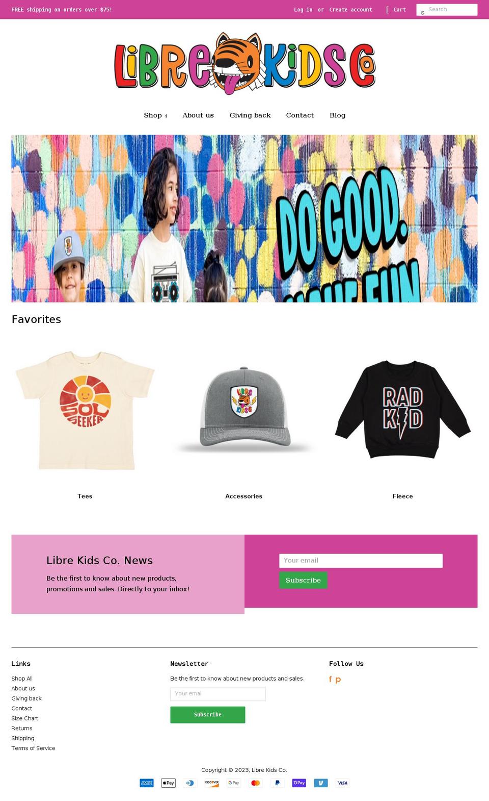 librekidsco.com shopify website screenshot