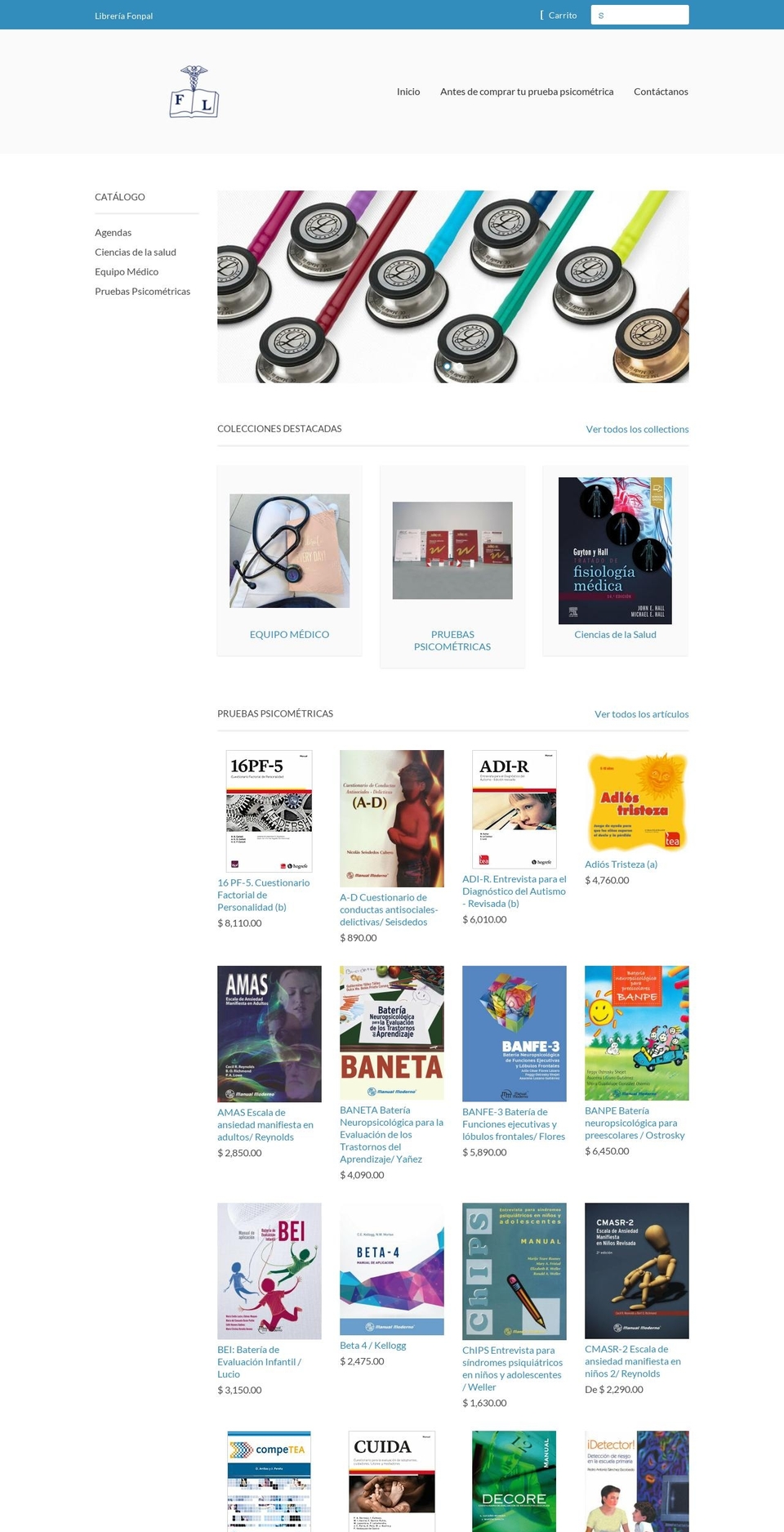 libreriafonpal.com.mx shopify website screenshot