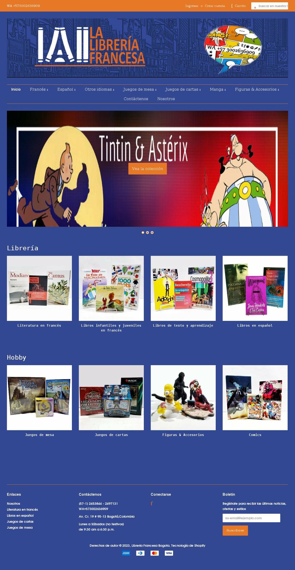 libreriafrancesa.com.co shopify website screenshot